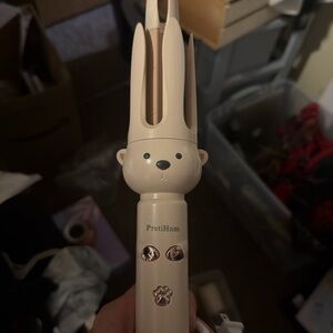 PretiHom Bear Automatic Rotating Hair Curler - Cream/Nude Pink